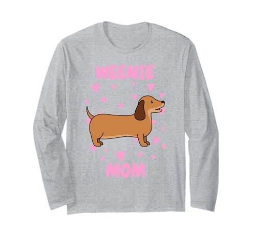 Weenie Mom Dackelmama Mama Mutter Muttertag Mom Mummy Mum Langarmshirt Weenie Mom Dackelmama Mama Mutter Muttertag Mom Mummy Mum Langarmshirt von Dachshund Dackel Teckel Geschenke Hundeliebhaber