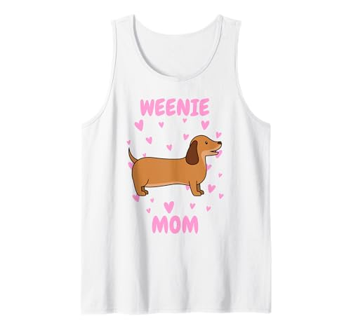 Weenie Mom Dackelmama Mama Mutter Muttertag Mom Mummy Mum Tank Top von Dachshund Dackel Teckel Geschenke Hundeliebhaber