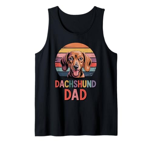 Herren Retro Dachshund Dad Dachshunds Doxie Tank Top Herren Retro Dachshund Dad Dachshunds Doxie Tank Top von Dachshund Dog Lover Gifts