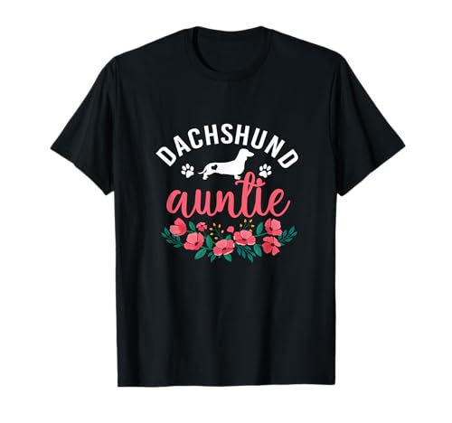 Dackel Tante Hund Geschenke Frauen Tante Hund Liebhaber Weihnachten T-Shirt von Dachshund Dog Matching Family Mother's Day Gifts