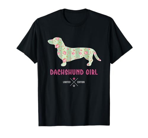 Dackel Mädchen Hundeliebhaber Frauen Mädchen Geschenke Vintage Dackel T-Shirt von Dachshund Girl Limited Edition Dachshund Lover Tee