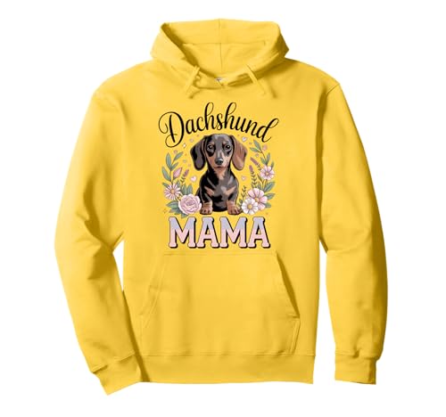 Dackel Mama Colorful Doxie Chiweenie Wiener Dog Mom Pullover Hoodie von Dachshund Lover Apparel For Women Girls