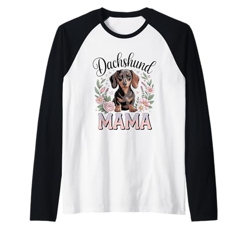 Dackel Mama Colorful Doxie Chiweenie Wiener Dog Mom Raglan von Dachshund Lover Apparel For Women Girls