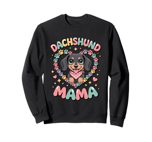 Dackel Mama Colorful Doxie Chiweenie Wiener Dog Mom Sweatshirt von Dachshund Lover Apparel For Women Girls