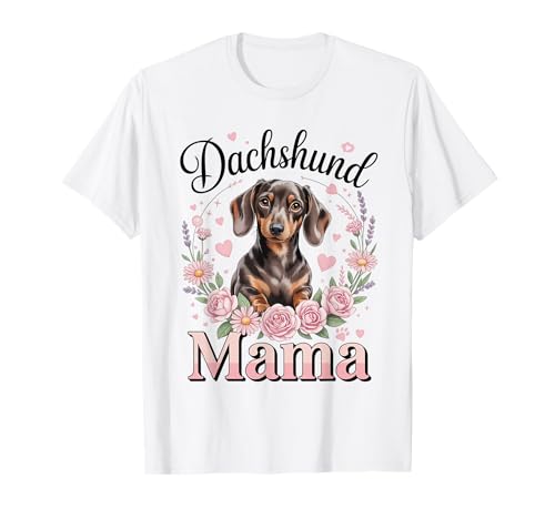 Dackel Mama Colorful Doxie Chiweenie Wiener Dog Mom T-Shirt von Dachshund Lover Apparel For Women Girls