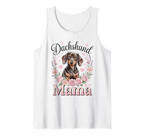 Dackel Mama Colorful Doxie Chiweenie Wiener Dog Mom Tank Top von Dachshund Lover Apparel For Women Girls