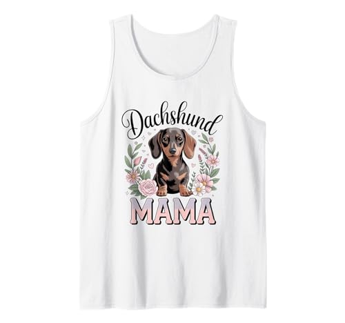 Dackel Mama Colorful Doxie Chiweenie Wiener Dog Mom Tank Top von Dachshund Lover Apparel For Women Girls