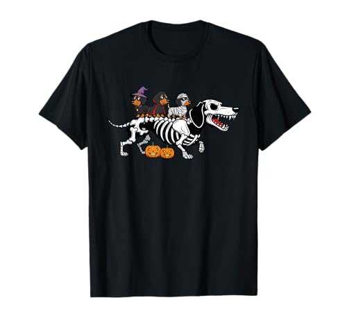 Dackel Skelett Mama Hexe Halloween Kinder Herren Damen T-Shirt Dackel Skelett Mama Hexe Halloween Kinder Herren Damen T-Shirt von Dachshund Lover Cute Halloween Outfits Boy Girl