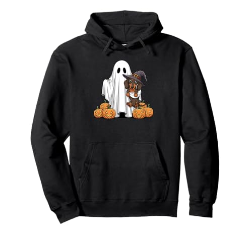 Lustiger Geisterdackel Kürbis Halloween Kinder Herren Damen Pullover Hoodie Lustiger Geisterdackel Kürbis Halloween Kinder Herren Damen Pullover Hoodie von Dachshund Lover Cute Halloween Outfits Boy Girl