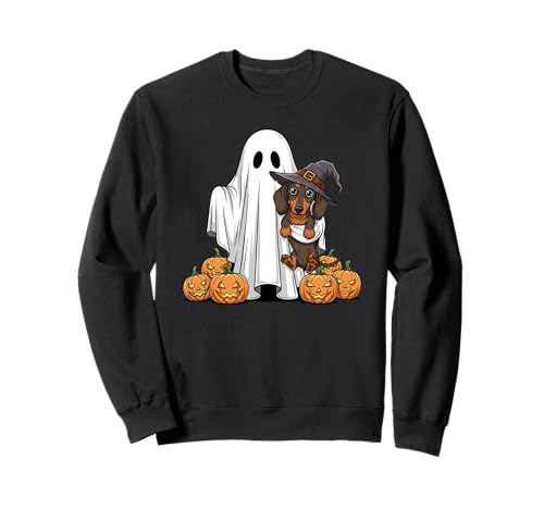 Lustiger Geisterdackel Kürbis Halloween Kinder Herren Damen Sweatshirt Lustiger Geisterdackel Kürbis Halloween Kinder Herren Damen Sweatshirt von Dachshund Lover Cute Halloween Outfits Boy Girl