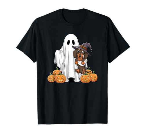 Lustiger Geisterdackel Kürbis Halloween Kinder Herren Damen T-Shirt Lustiger Geisterdackel Kürbis Halloween Kinder Herren Damen T-Shirt von Dachshund Lover Cute Halloween Outfits Boy Girl