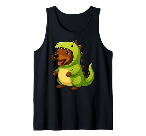 Dackel Dinosaurier Kostüm Trex Tierliebhaber Mama Papa Kinder Tank Top Dackel Dinosaurier Kostüm Trex Tierliebhaber Mama Papa Kinder Tank Top von DachshundAxis1
