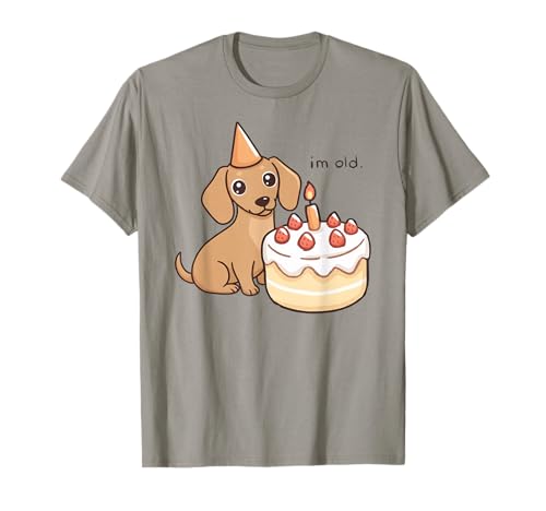 Lustiger Dackel Doxie Geburtstag Im Old Bday Mom Dad Kids T-Shirt von DachshundAxis1