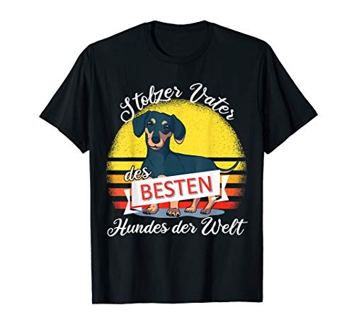 Herren Dackel Vater lustiges Geschenk T-Shirt von Dackel Eltern Geschenk