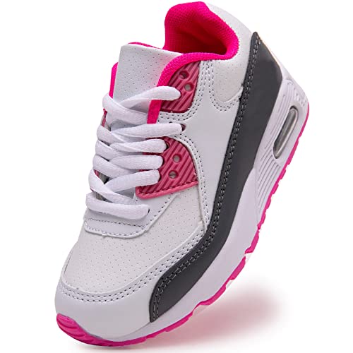 Daclay Kinder Schuhe Jungen Mädchen Turnschuhe Laufschuhe Sneaker Outdoor für Unisex-Kin Weiß Pink 27 EU von Daclay