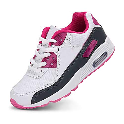 Daclay Kinder Schuhe Jungen Mädchen Turnschuhe Laufschuhe Sneaker Outdoor für Unisex-Kinder (33 EU, Weiß/Pink) von Daclay