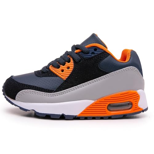 Daclay Kinder Schuhe Jungen Mädchen Turnschuhe Laufschuhe Sneaker für Unisex-Kin Outdoor Navy Orange 22 EU von Daclay