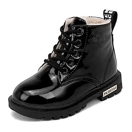 Daclay Stiefel Kinder Kinder Stiefel und Jungen Jungen und Mädchen Candy Color Plüsch für Wärme im Winter Stiefel Schwarz 25EU von Daclay