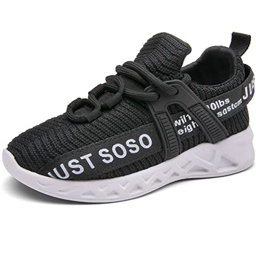 Daclay Turnschuhe Jungen Mädchen Hallenschuhe Junge Sportschuhe KinderKinderschuhe Outdoor Laufschuhe Sneaker Klettverschluss Black 22EU von Daclay