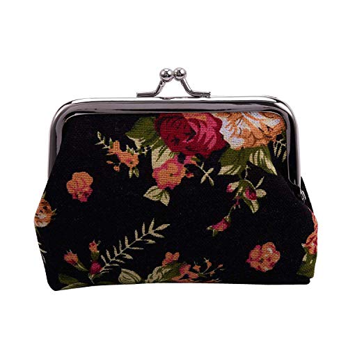 Dacvgog R Segeltuch Haspe Geldbeutel Schluessel-Muenzen-Tasche Geldboerse (schwarz) von Dacvgog