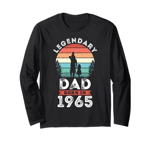 Legendary Dad Born in 1965, 60th Birthday Men Langarmshirt von Dad 1965 Legends Gifts for Mens 60th Bday
