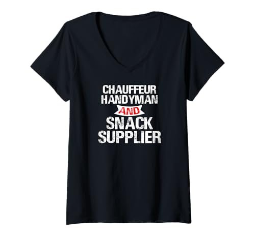 Damen Call me Mr. Fix It But don’t ask how long it will take T-Shirt mit V-Ausschnitt von Dad Father’s Day Dad Life Dad Things Funny Dad