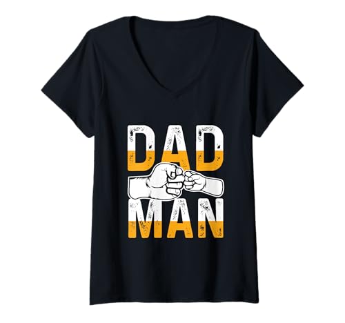 Damen Dad Man Lustiges Superheld Papa Geschenk Vatertag T-Shirt mit V-Ausschnitt Damen Dad Man Lustiges Superheld Papa Geschenk Vatertag T-Shirt mit V-Ausschnitt von Dad Hero Family Gift Humor Cool Father Day