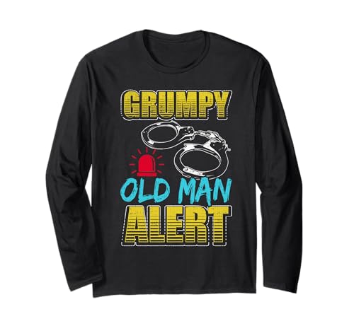 Grumpy Old Man Alert Lustiger Vatertag Langarmshirt von Dad Humor Gifts and Apparel