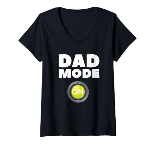 Damen Papa-Modus Am Vatertag Die Schwangerschaft enthüllen Vater Papa T-Shirt mit V-Ausschnitt Damen Papa-Modus Am Vatertag Die Schwangerschaft enthüllen Vater Papa T-Shirt mit V-Ausschnitt von Dad Mode On Pregnancy Reveal Father Daddy Gifts