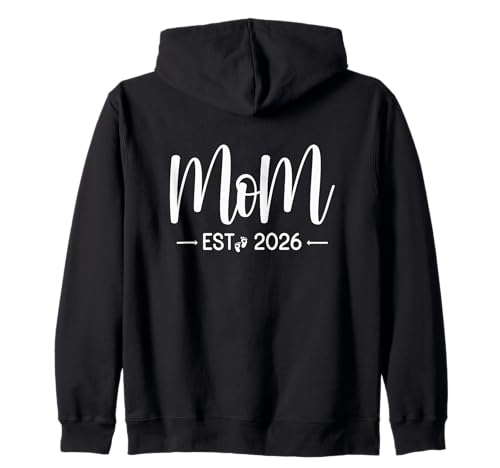 Mama Est 2026 Neue Mütter und Väter passen zur werdenden Mutter 2026 Kapuzenjacke Mama Est 2026 Neue Mütter und Väter passen zur werdenden Mutter 2026 Kapuzenjacke von Dad Mom 2026 Matching Couple Gifts Mom and Dad