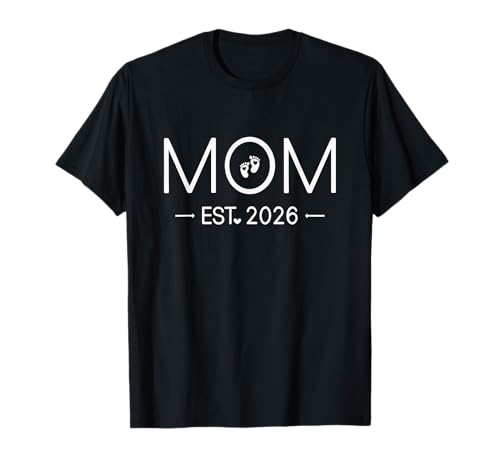 Mama Est 2026 Neue Mutter passt zur werdenden Schwangeren 2026 T-Shirt Mama Est 2026 Neue Mutter passt zur werdenden Schwangeren 2026 T-Shirt von Dad Mom 2026 Matching Couple Gifts Mom and Dad