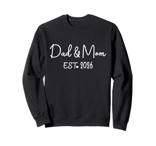 Mama Papa Est 2026 Neue Mütter Väter 2026 Vater Mutter Schwangerschaft Sweatshirt Mama Papa Est 2026 Neue Mütter Väter 2026 Vater Mutter Schwangerschaft Sweatshirt von Dad Mom 2026 Matching Couple Gifts Mom and Dad