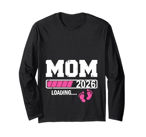 Mama 2026 Schwangerschaft Ankündigung Langarmshirt Mama 2026 Schwangerschaft Ankündigung Langarmshirt von Dad Mom Geburt Baby 2026