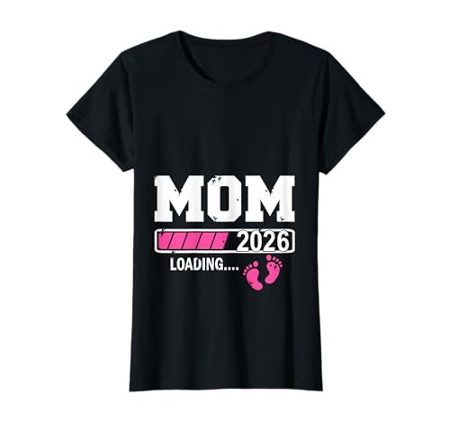 Mama 2026 Schwangerschaft Ankündigung T-Shirt von Dad Mom Geburt Baby 2026