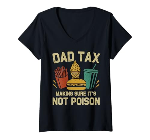Damen Papa Tax stellt sicher, DASS es kein Gift ist Vatertag Papa Retro T-Shirt mit V-Ausschnitt Damen Papa Tax stellt sicher, DASS es kein Gift ist Vatertag Papa Retro T-Shirt mit V-Ausschnitt von Dad Tax Making Sure It's Not Poison