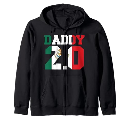 Vater Mexiko Zwei Kinder Geburt Mexikanischer Vater Kapuzenjacke von Dad gift for birth Mexican dad