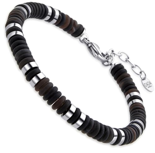 Dada Gioielli - Herren-Armband mit natürliche Edelsteine, wähle den der Edelstein, der dich am besten verkörpert - tolle Geschenkidee zum Geburtstag für ihn, Edelstahl und Hämatit, Dada Gioielli - Herren-Armband mit natürliche Edelsteine, wähle den der Edelstein, der dich am besten verkörpert - tolle Geschenkidee zum Geburtstag für ihn, Edelstahl und Hämatit, von Dada Gioielli