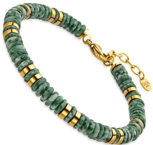 Dada Gioielli - Herren-Armband mit natürliche Edelsteine, wähle den der Edelstein, der dich am besten verkörpert - tolle Geschenkidee zum Geburtstag für ihn, Edelstahl und Hämatit, Dada Gioielli - Herren-Armband mit natürliche Edelsteine, wähle den der Edelstein, der dich am besten verkörpert - tolle Geschenkidee zum Geburtstag für ihn, Edelstahl und Hämatit, von Dada Gioielli
