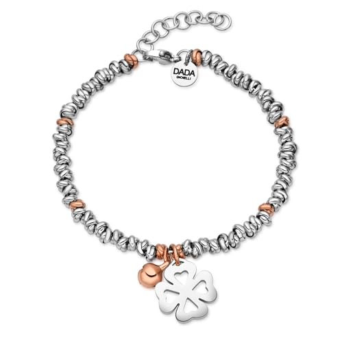 Dada Gioielli - Damen-Armband Kleeblatt Engel Cutode Baum des Lebens Damen mit Glocke zweisprachig 17 + 3 cm Dada Gioielli - Damen-Armband Kleeblatt Engel Cutode Baum des Lebens Damen mit Glocke zweisprachig 17 + 3 cm von Dada Gioielli