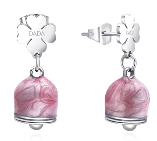 Dada Gioielli - Damenohrringe Glocke Capri Emaille Türkis, Rosa und Perlblau mit Kleeblatt, Media, Edelstahl Rostfreier Stahl Emaille, Kein Edelstein Dada Gioielli - Damenohrringe Glocke Capri Emaille Türkis, Rosa und Perlblau mit Kleeblatt, Media, Edelstahl Rostfreier Stahl Emaille, Kein Edelstein von Dada Gioielli