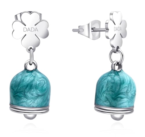 Dada Gioielli - Damenohrringe Glocke Capri Emaille Türkis, Rosa und Perlblau mit Kleeblatt, Media, Edelstahl Rostfreier Stahl Emaille, Kein Edelstein Dada Gioielli - Damenohrringe Glocke Capri Emaille Türkis, Rosa und Perlblau mit Kleeblatt, Media, Edelstahl Rostfreier Stahl Emaille, Kein Edelstein von Dada Gioielli