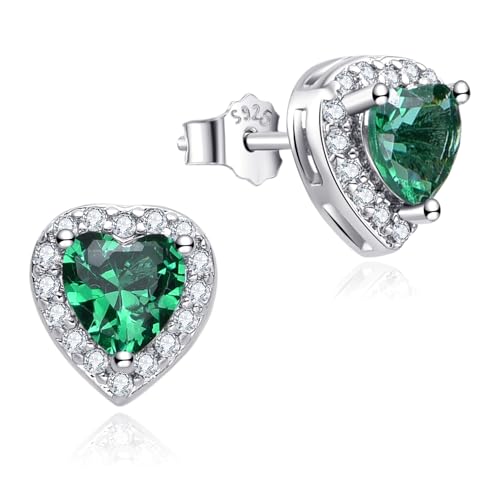Dada Gioielli - Kleine Herz-Ohrstecker aus 925er Silber mit funkelndem Solitär, umrahmt von Zirkonia im Brillantschliff - Geschenkverpackung für Frauen mit Echtheitszertifikat, Dada Gioielli - Kleine Herz-Ohrstecker aus 925er Silber mit funkelndem Solitär, umrahmt von Zirkonia im Brillantschliff - Geschenkverpackung für Frauen mit Echtheitszertifikat, von Dada Gioielli