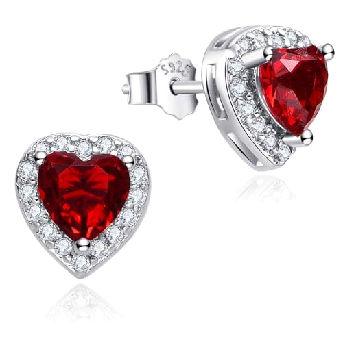 Dada Gioielli - Kleine Herz-Ohrstecker aus 925er Silber mit funkelndem Solitär, umrahmt von Zirkonia im Brillantschliff - Geschenkverpackung für Frauen mit Echtheitszertifikat, Dada Gioielli - Kleine Herz-Ohrstecker aus 925er Silber mit funkelndem Solitär, umrahmt von Zirkonia im Brillantschliff - Geschenkverpackung für Frauen mit Echtheitszertifikat, von Dada Gioielli