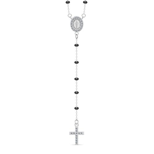 Dada Gioielli - Rosenkranz-Halskette für Damen und Herren mit Kreuz und wundertätiger Medaille - Christliches Schmuckstück mit hypoallergener Edelstahlkette, Dada Gioielli - Rosenkranz-Halskette für Damen und Herren mit Kreuz und wundertätiger Medaille - Christliches Schmuckstück mit hypoallergener Edelstahlkette, von Dada Gioielli
