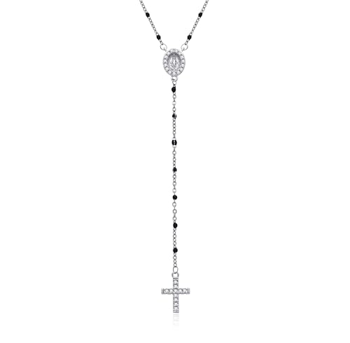 Dada Gioielli - Rosenkranz-Halskette für Damen und Herren mit Kreuz und wundertätiger Medaille - Christliches Schmuckstück mit hypoallergener Edelstahlkette (Silver Chain Style) Dada Gioielli - Rosenkranz-Halskette für Damen und Herren mit Kreuz und wundertätiger Medaille - Christliches Schmuckstück mit hypoallergener Edelstahlkette (Silver Chain Style) von Dada Gioielli