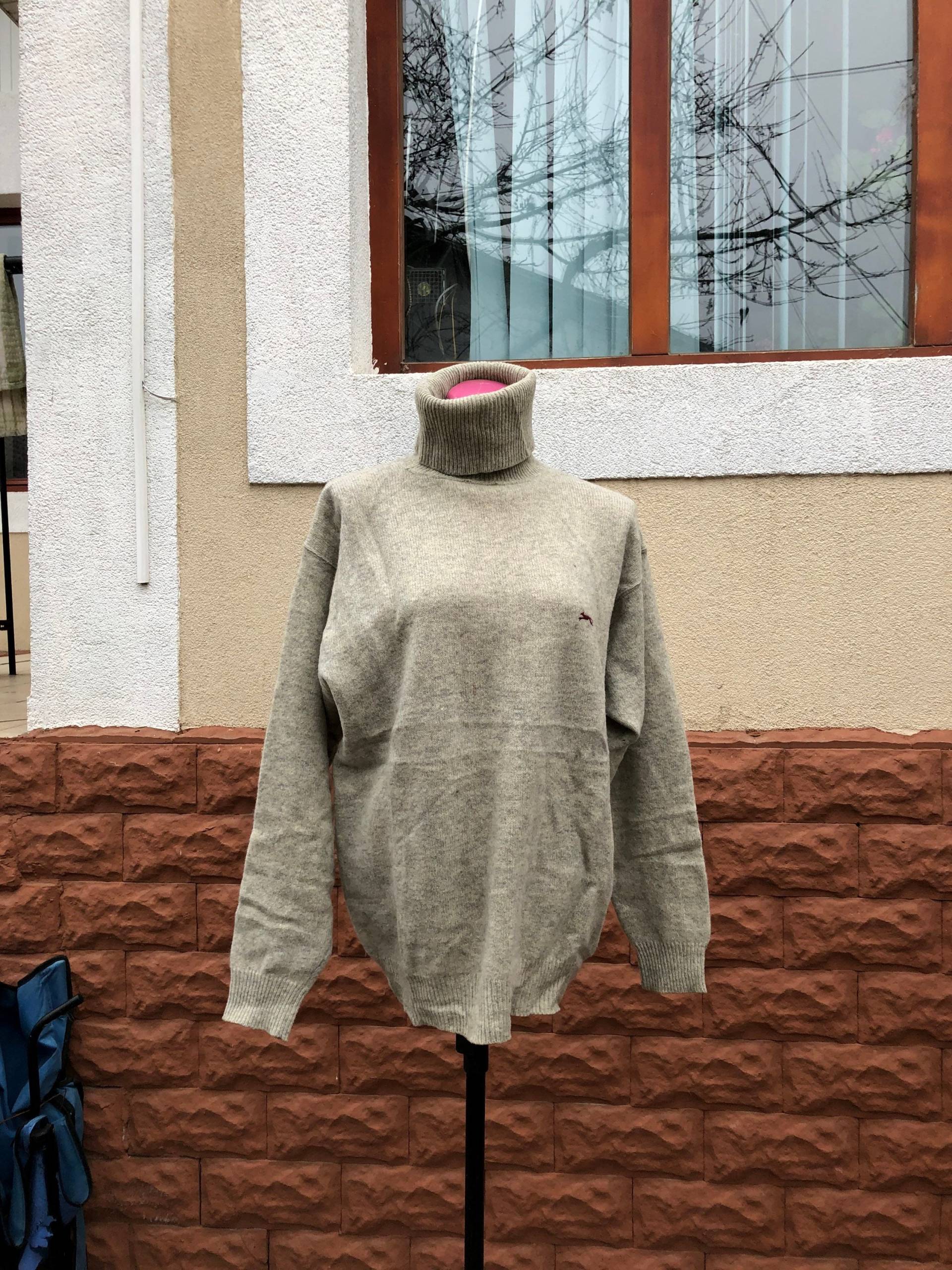 100% Wolle, Grauer Vintage Winterpullover, Größe Xl von DadaVintageCom