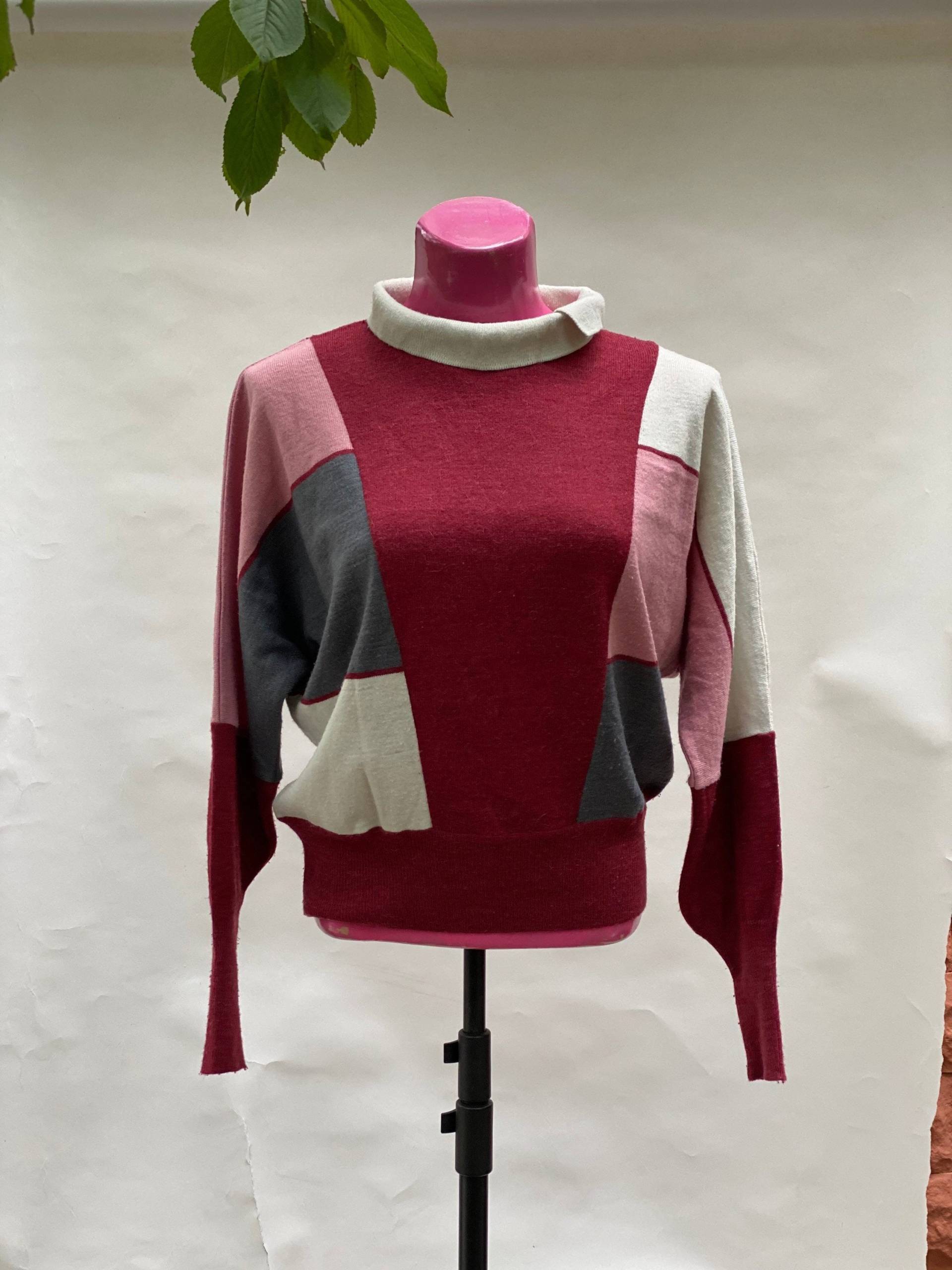 20% Wolle Roter Vintage Pullover, Größe M von DadaVintageCom