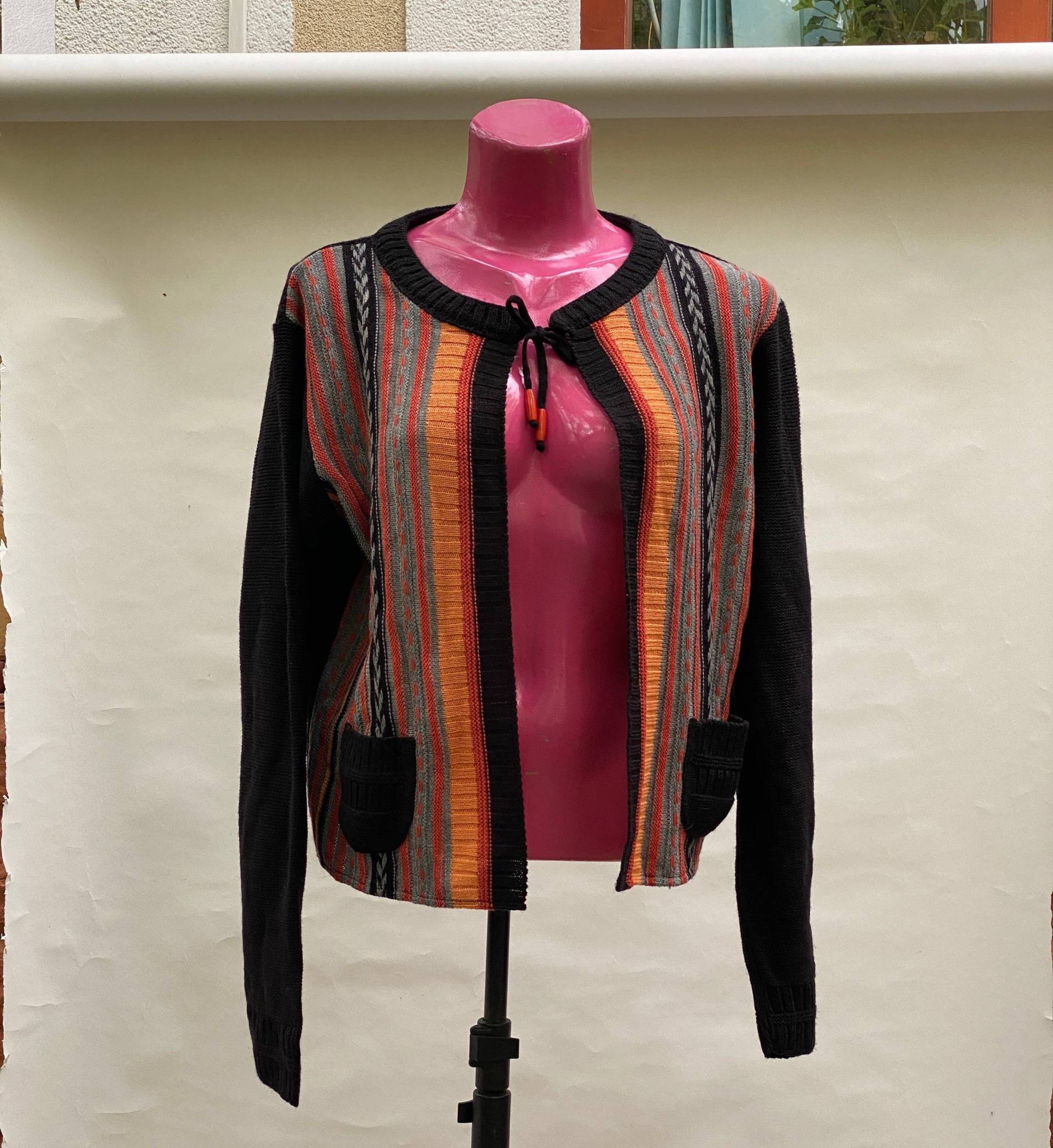 Braune Vintage Strickjacke, Größe M-L von DadaVintageCom