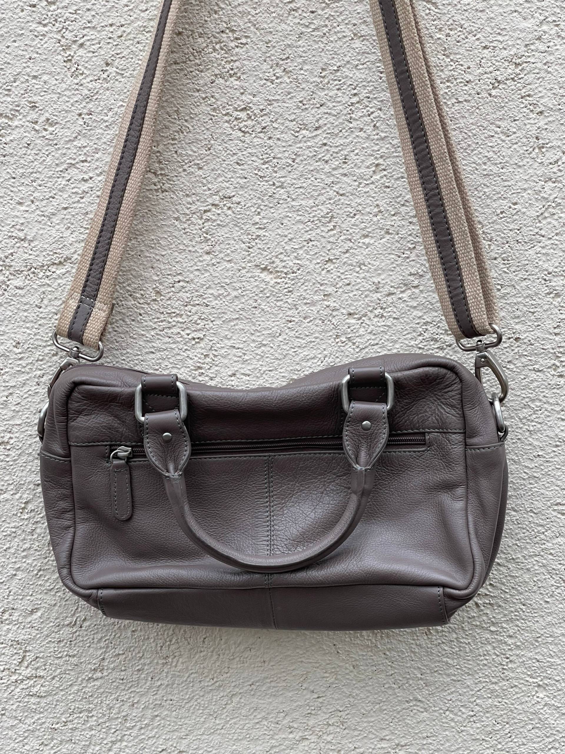 Echt Leder Beige Tasche von DadaVintageCom