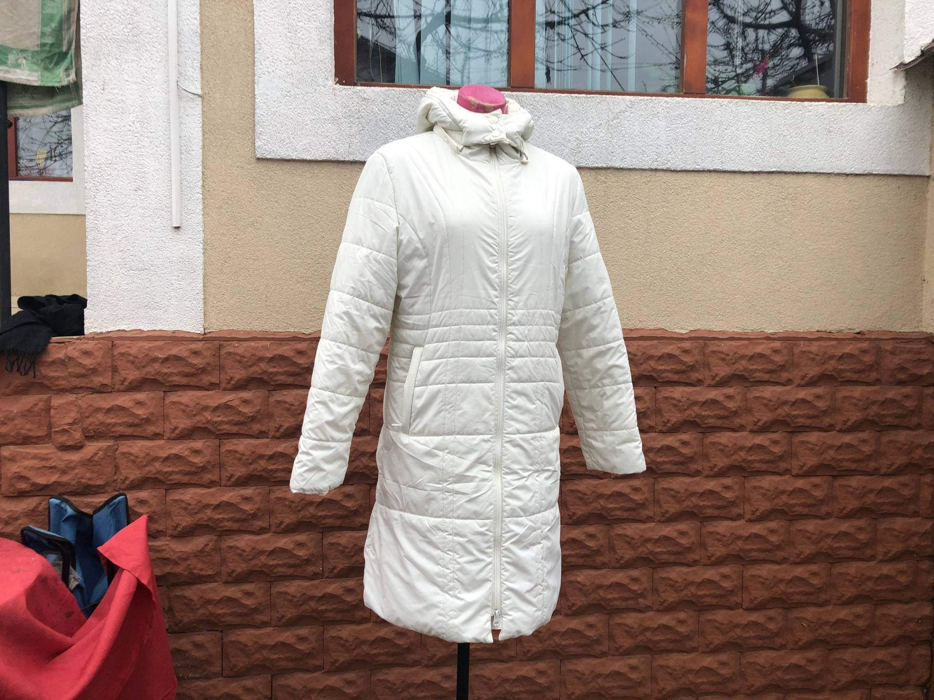 Frau Weißer Mantel, Jacke Größe S von DadaVintageCom